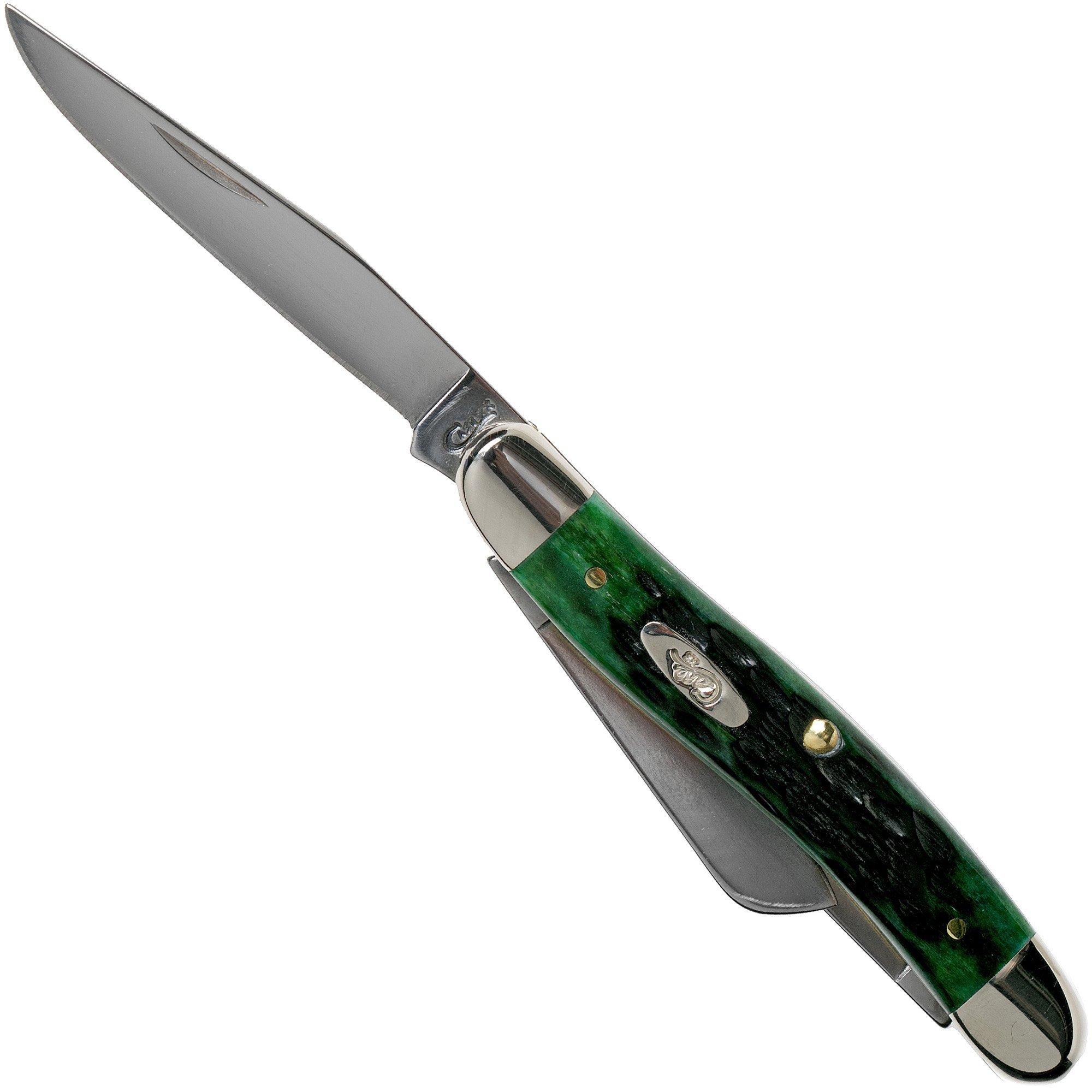 Case Peanut Pocket Worn Bermuda Green Bone, Peach Seed Jig Case Peanut Pocket Worn Bermuda Green Bone, Peach Seed Jig