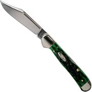 Case Mini Copperlock Pocket Worn Bermuda Green Bone, Peach Seed Jig, 09723, 61749L SS pocket knife