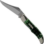 Case Kickstart Mid Folding Hunter Pocket Worn Bermuda Green Bone, Peach Seed Jig, 9782 61265AC SS navaja