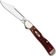Case Mini Copperlock 10307 Pocket Worn Old Red Bone, Corn Cob Jig 61749L SS pocket knife