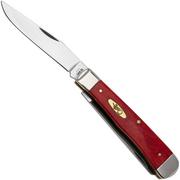 Case Trapper 10760 Smooth Dark Red Bone, Pinched Bolsters 6254 SS pocket knife