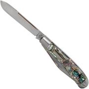 Case HT Trapper, Abalone, 154CM, Smooth, 10772, TB822021 pocket knife, Tony Bose design 