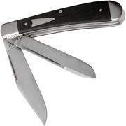 Case HT Trapper, Ebony Wood, 154CM, Smooth, 10773, TB722021 couteau de poche, Tony Bose design 