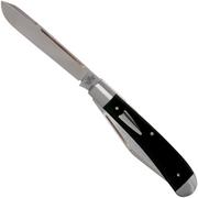 Case HT Trapper, Black Canvas Laminate, 154CM, Smooth, 10776, TB1022021 pocket knife, Tony Bose design