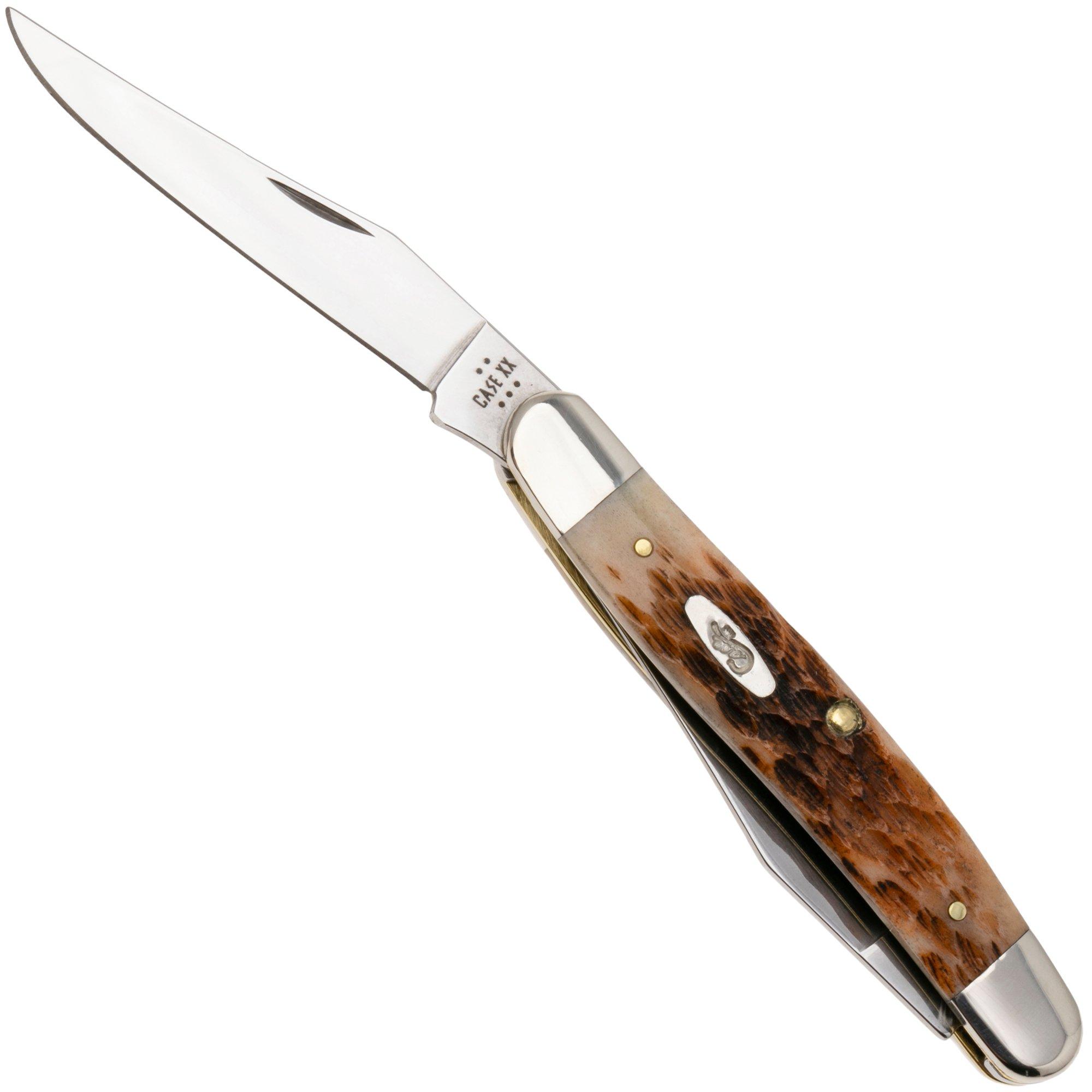 Case Muskrat Amber Bone, Peach Seed Jig, 10798, MUSKRAT SS zakmes