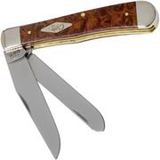 Case Trapper Autumn Maple Burl Wood, 11540, 7254 SS couteau de poche