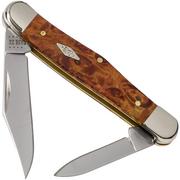 Case Half Whittler Autumn Maple Burl Wood, 11543, 7208 SS pocket knife