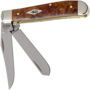 Case Mini Trapper Autumn Maple Burl Wood, 11545, 7207 SS couteau de poche