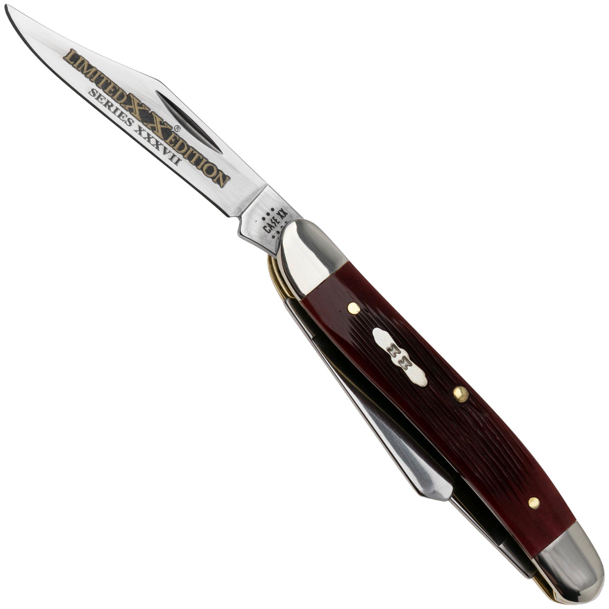 Nóż składany Case Medium Stockman 12210 Old Red Bone Barnboard Jig, Limited XX Edition XXXVII