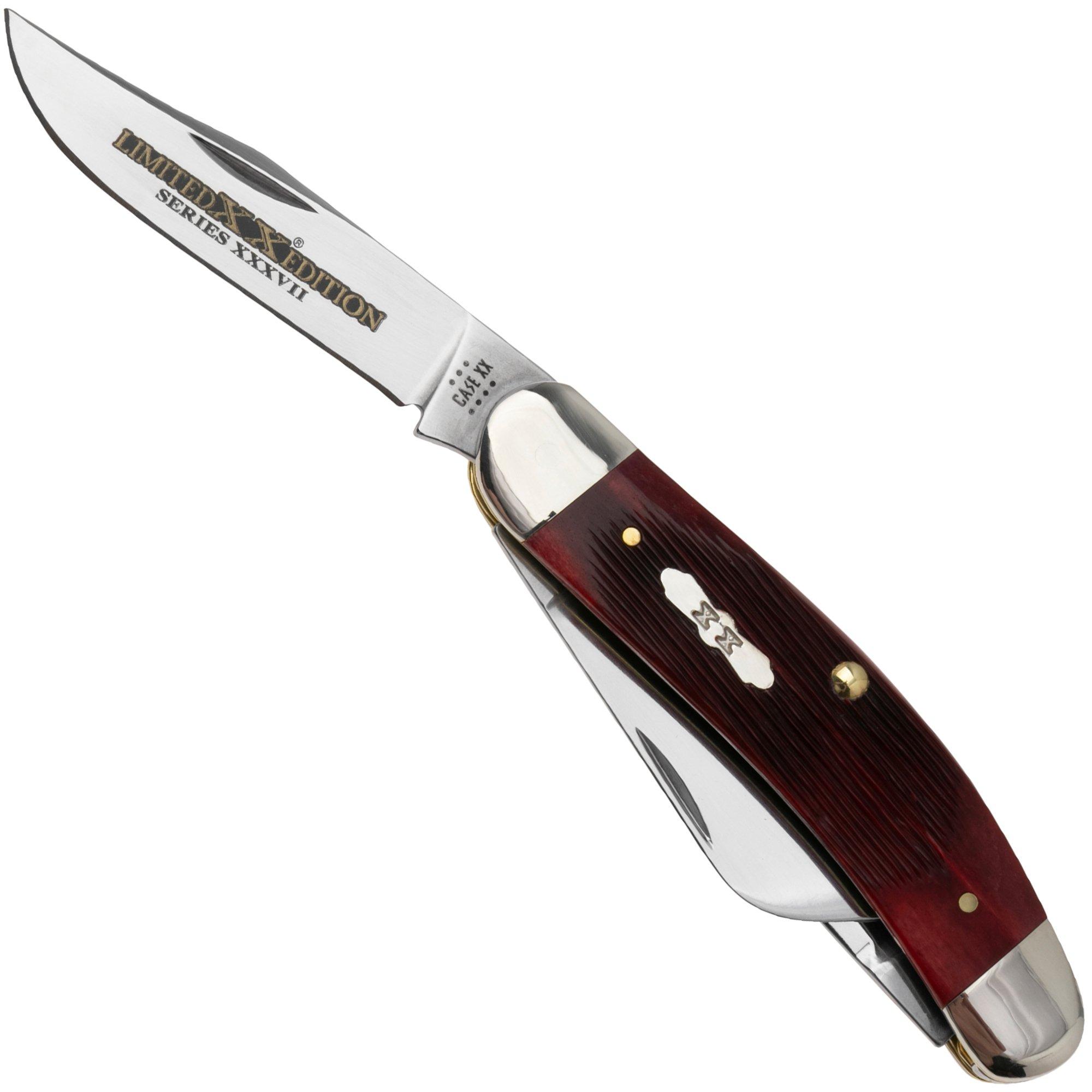 Case CopperLock 12213 Old Red Bone Barnboard Jig, pocket knife