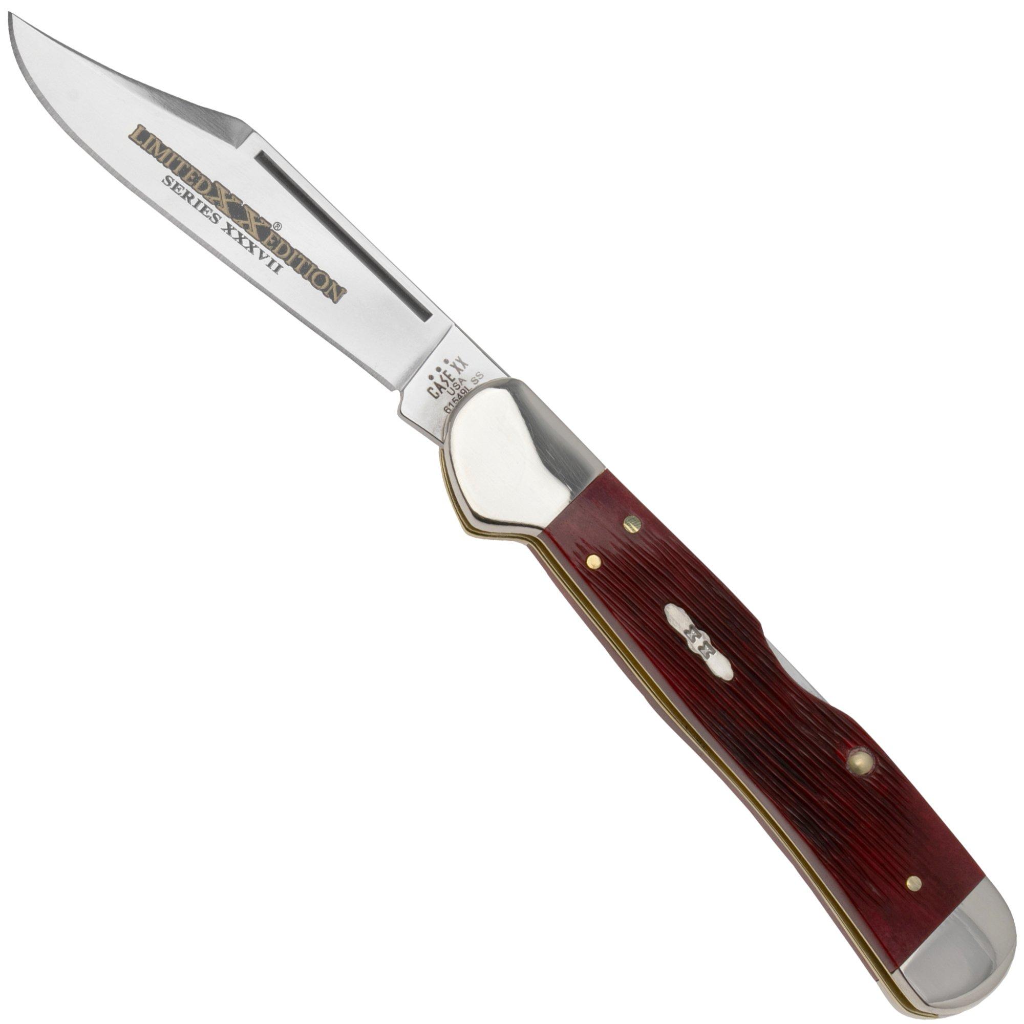 Case Sowbelly 12212 Old Red Bone Barnboard Jig, pocket knife