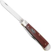 Case Trapper Smooth Red Burlap Micarta 12270, 10254 CS zakmes