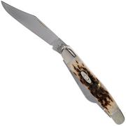 Case Stockman Amber Jigged Bone, 00128, 6347 SS coltello da tasca