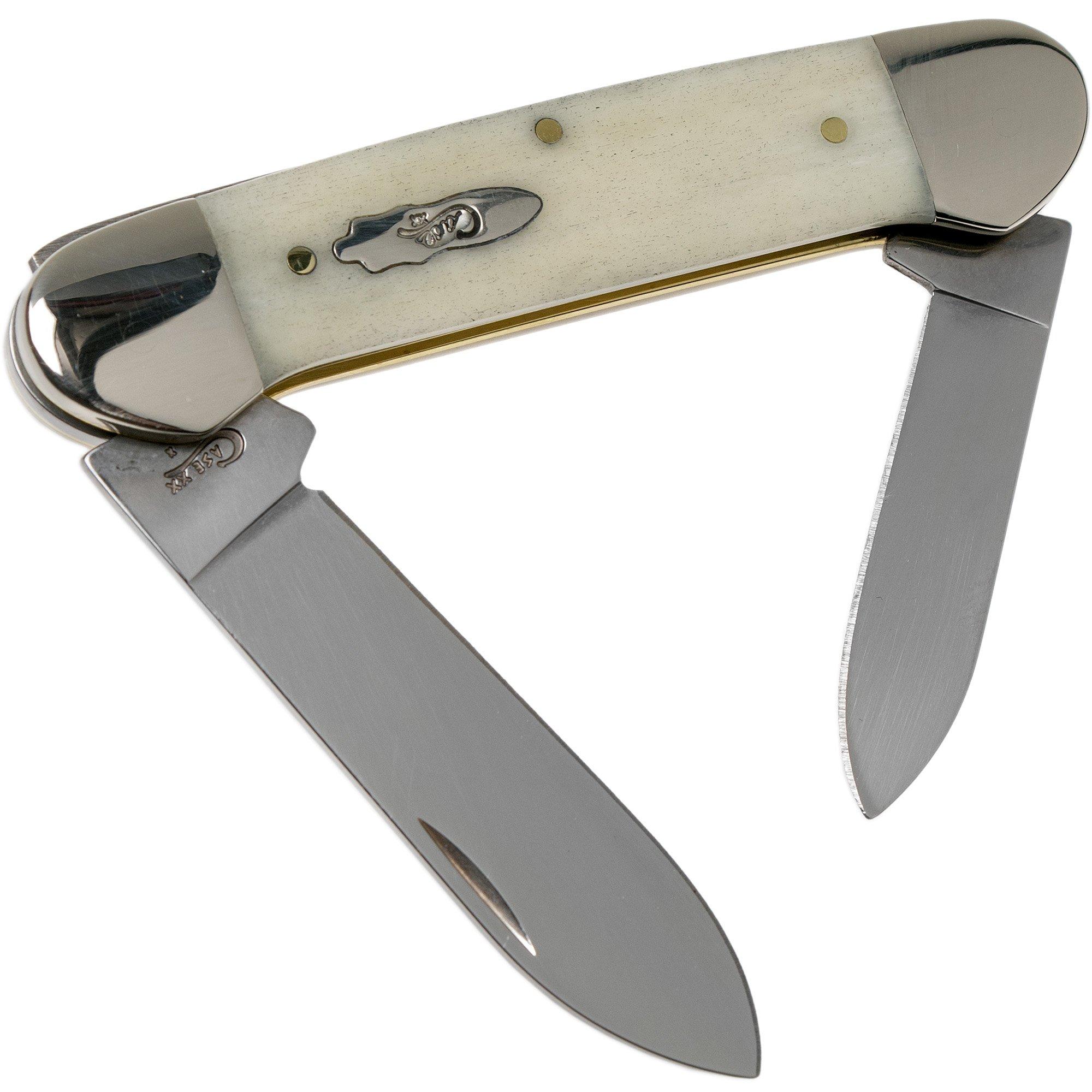 Case Canoe Smooth Natural Bone, 13054, 62131 SS pocket knife
