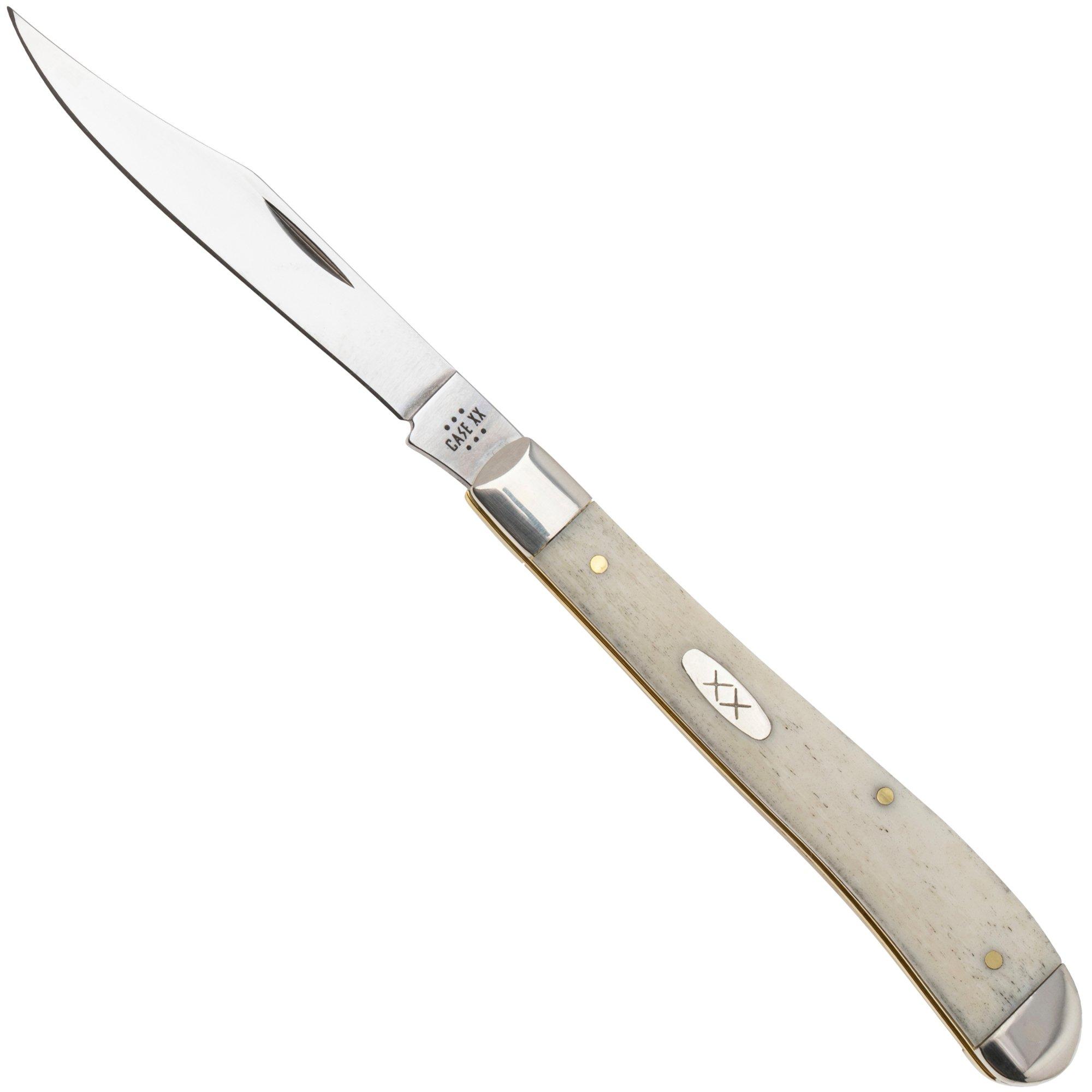 Nóż składany Case Slimline Trapper 13312 Smooth Natural Bone 61048 SS
