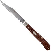 Case Slimline Trapper Brown Synthetic, 00135, 31048 SS pocket knife