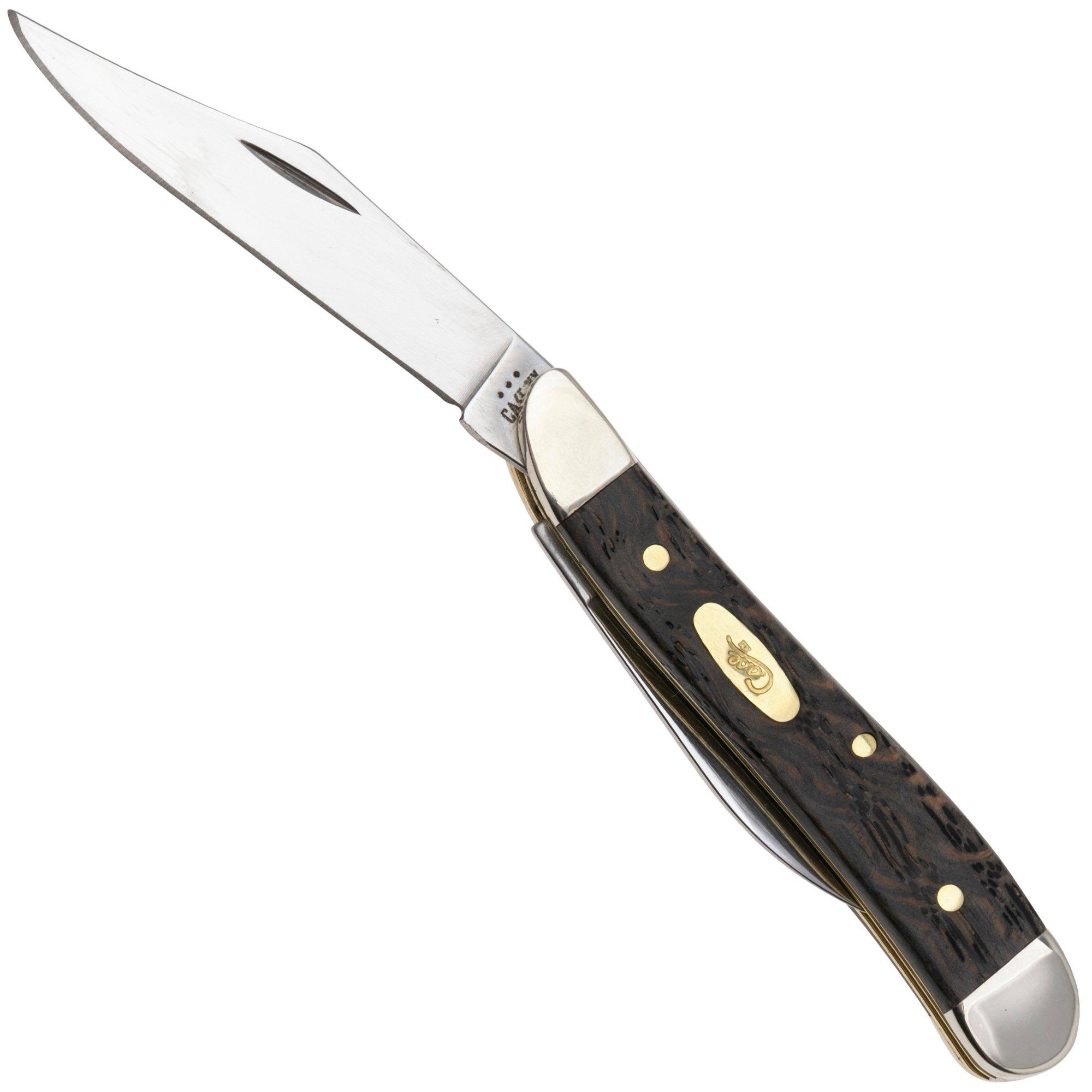 Nóż składany Case Peanut 14005 Smooth Black Curly Oak Wood 7220 SS
