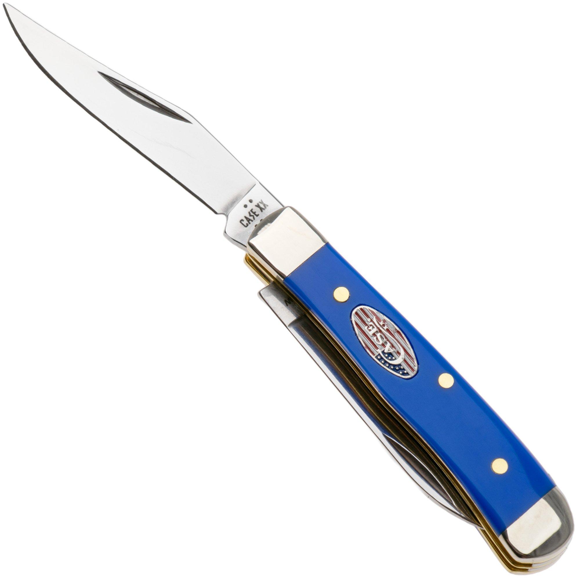Case Tiny Trapper Smooth Royal Blue Synthetic 16401, 42154W SS coltellino tascabile