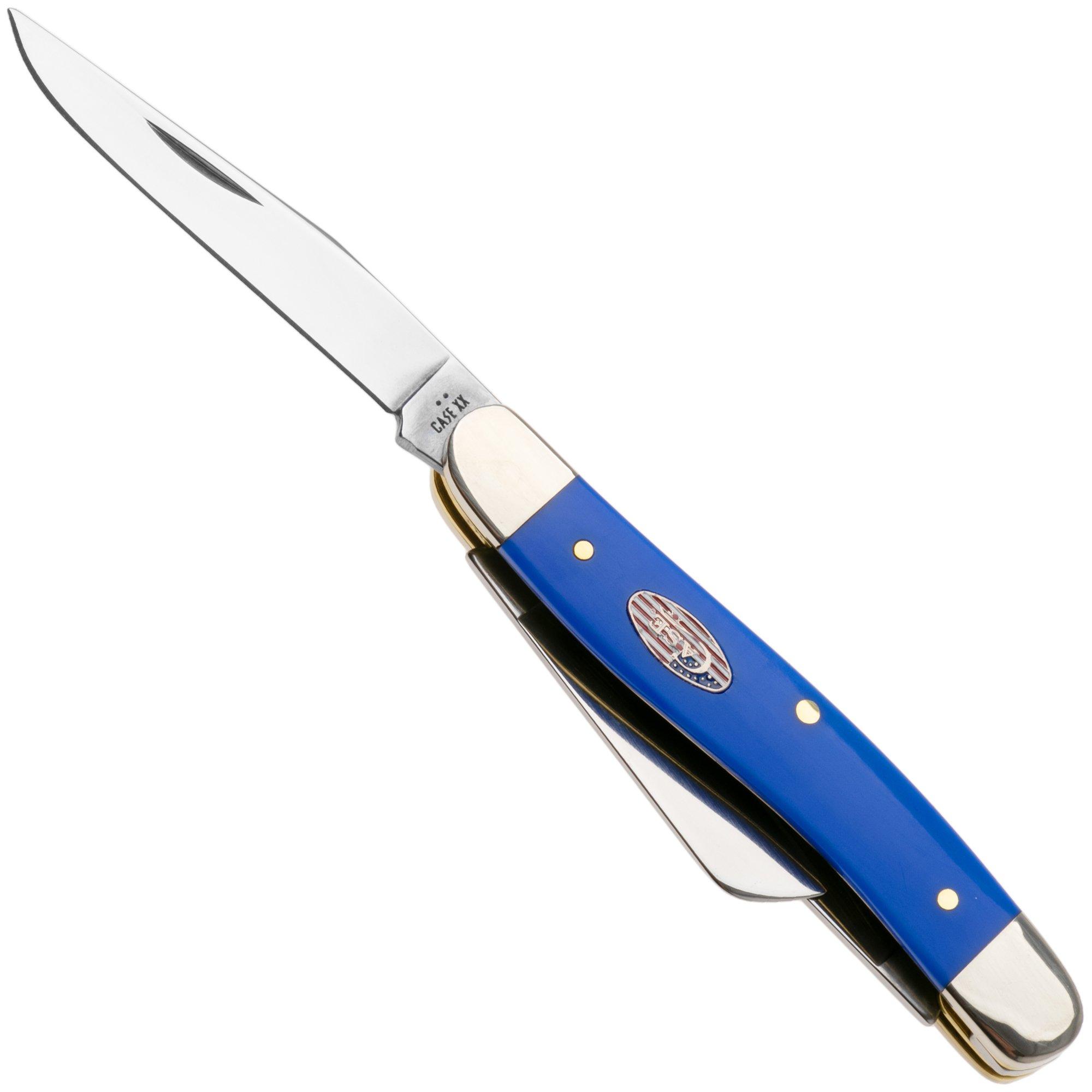 Nóż składany Case Medium Stockman 16402, Smooth Royal Blue Synthetic, 4318 SS