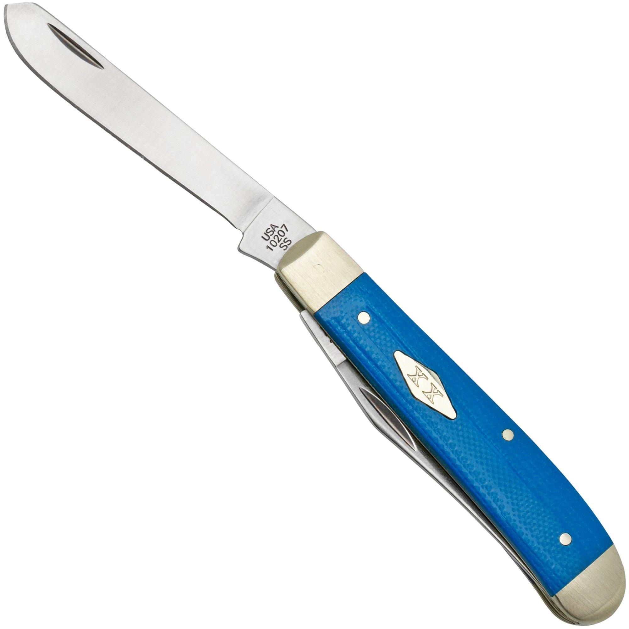 Case Kickstart Mid Folding Hunter Blue G10 Smooth, 16742, 101265AC