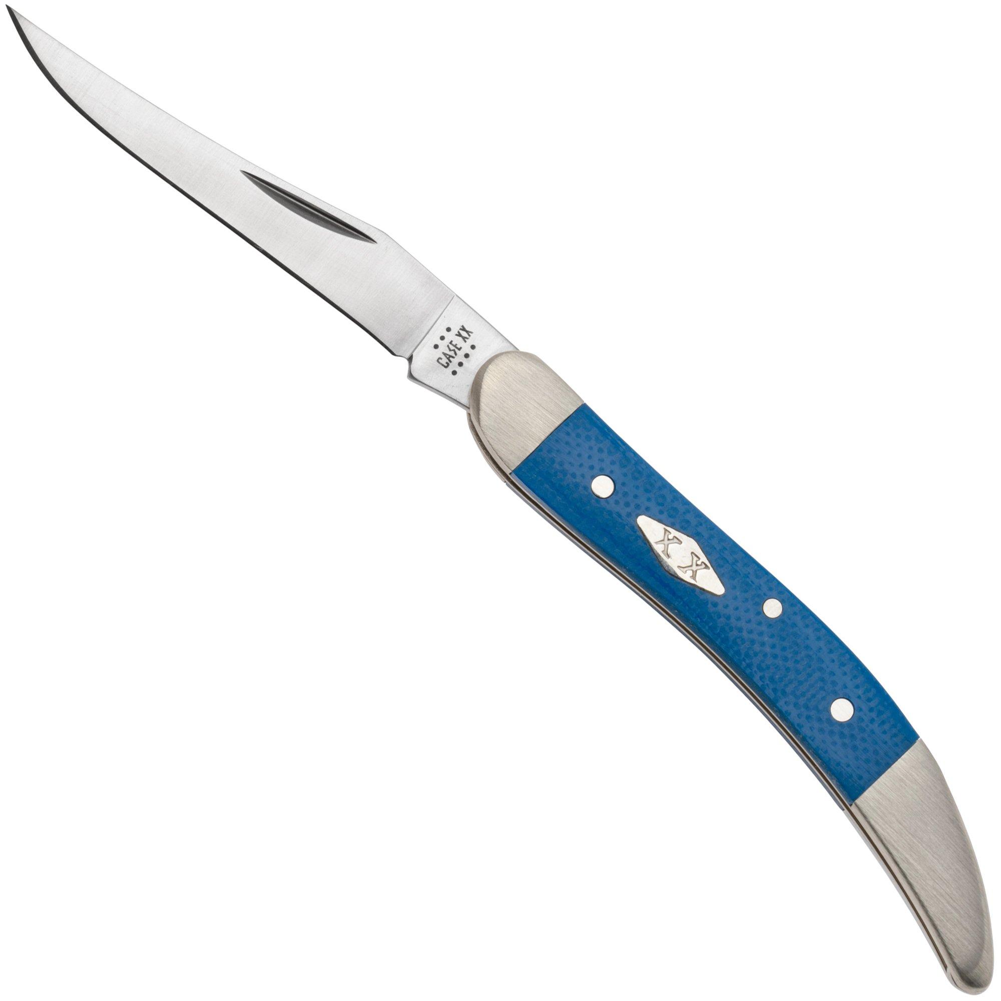 Nóż składany Case Small Texas Toothpick 16755 Blue G10, 1010096 SS
