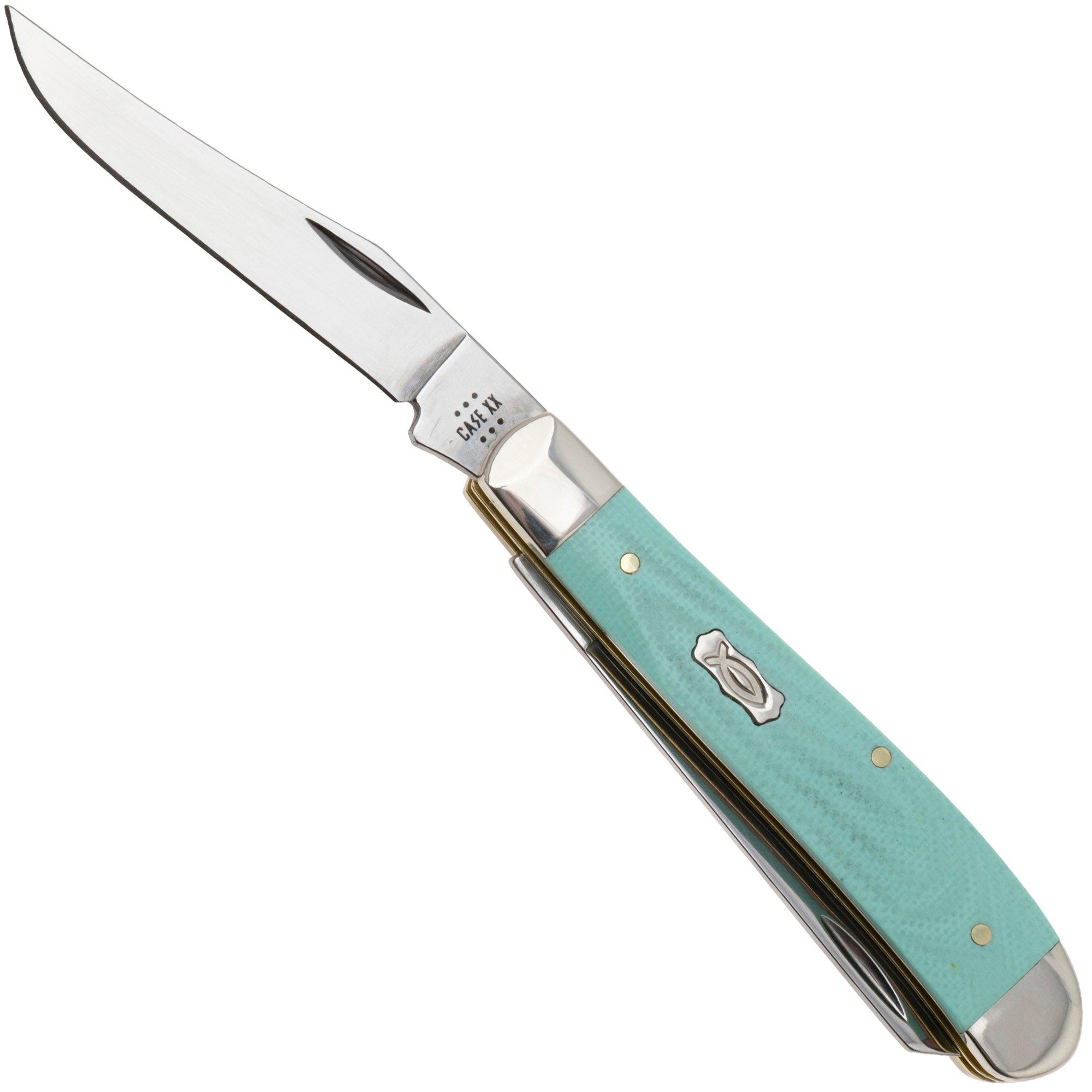 Nóż składany Case Mini Trapper 18101 Smooth Seafoam Green G10 10207 SS