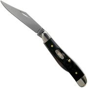 Case Peanut Rough Black Synthetic, 18225, 6220 SS pocket knife