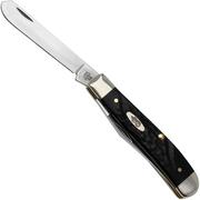 Case Mini Trapper 18237 Jigged Rough Black Synthetic 6207 SS coltello da tasca