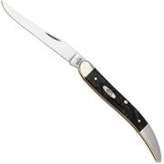 Case Medium Texas Toothpick Jigged Rough Black Synthetic, 18242, 610094 SS zakmes