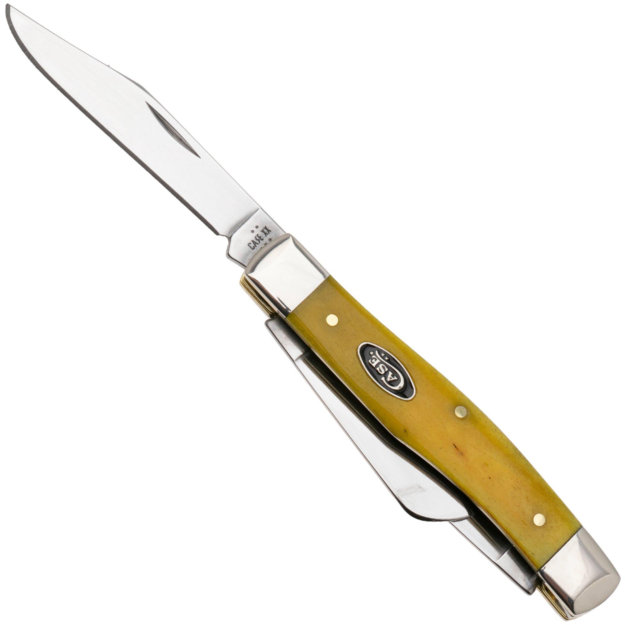 Case Medium Stockman Smooth Yellow Bone, 20029, 63032 SS pocket knife