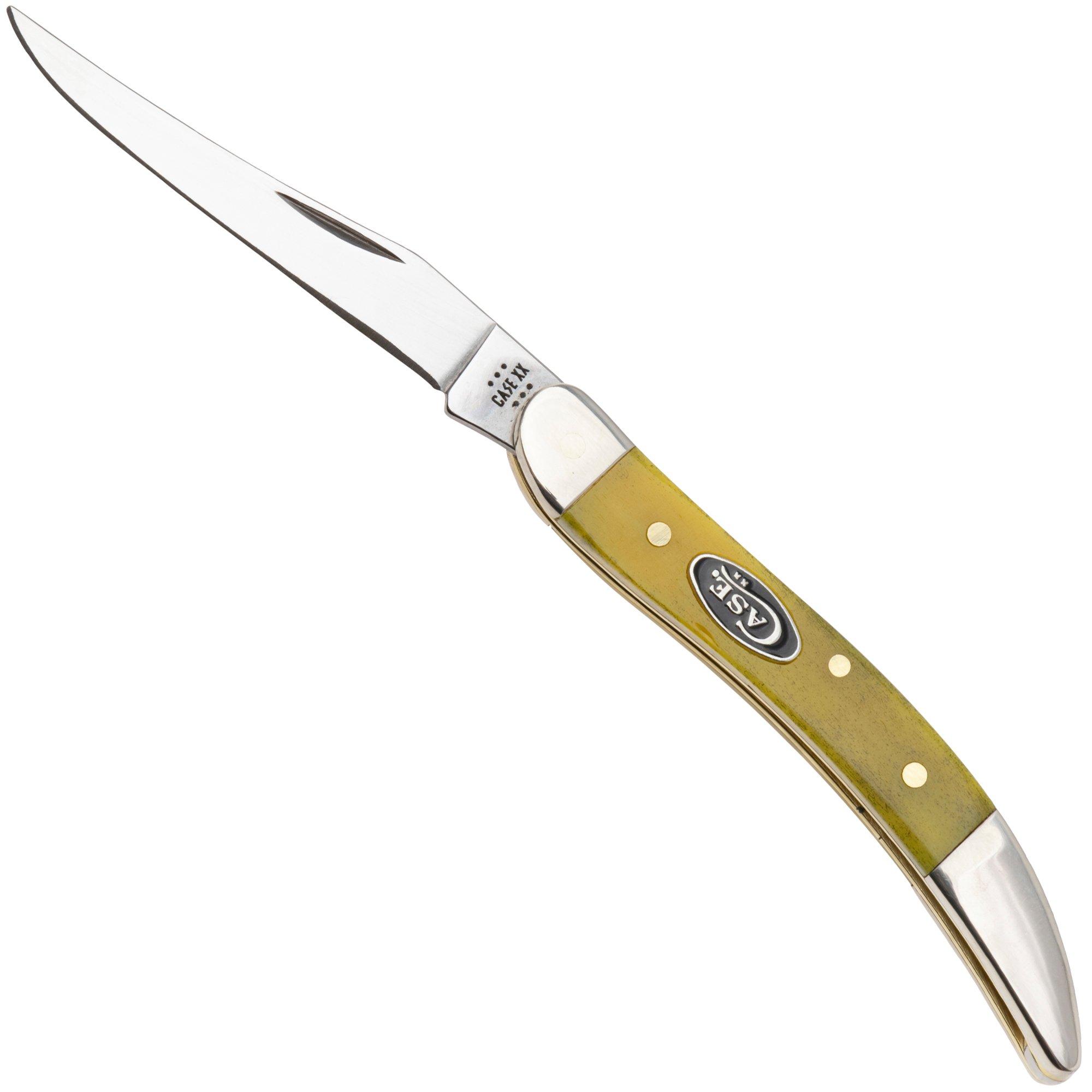 Nóż składany Case Small Texas Toothpick 20035 Smooth Yellow Bone 610096 SS