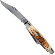 Case Large Stockman Amber Jigged Bone, 00204, 6375 CV coltello da tasca