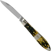 Case Tear Drop, Tang Stamp Series, Peach Seed Jig, Olive Green Bone 21510, TB61028 SS pocket knife