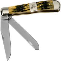 Image pour Case Trapper, Tang Stamp Series, Peach Seed Jig, Olive Green Bone 21511, 6254 SS couteau de poche