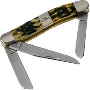 Case Medium Stockman, Tang Stamp Series, Peach Seed Jig, Olive Green Bone 21512, 6318 SS pocket knife