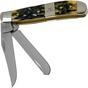 Image for Case Mini Trapper, Tang Stamp Series, Peach Seed Jig, Olive Green Bone 21513, 6207 SS pocket knife