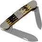 Image for Case Canoe, Tang Stamp Series, Peach Seed Jig, Olive Green Bone 21514, 62131 SS pocket knife