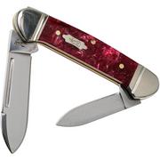 Case Baby Butterbean Burgundy Smooth Kirinite, Fluted Bolsters, 23185, 102132 SS pocket knife