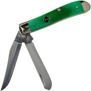 Case Mini Trapper Clover Green Bone, Sawcut Jig, 23213, 6207 SS pocket knife