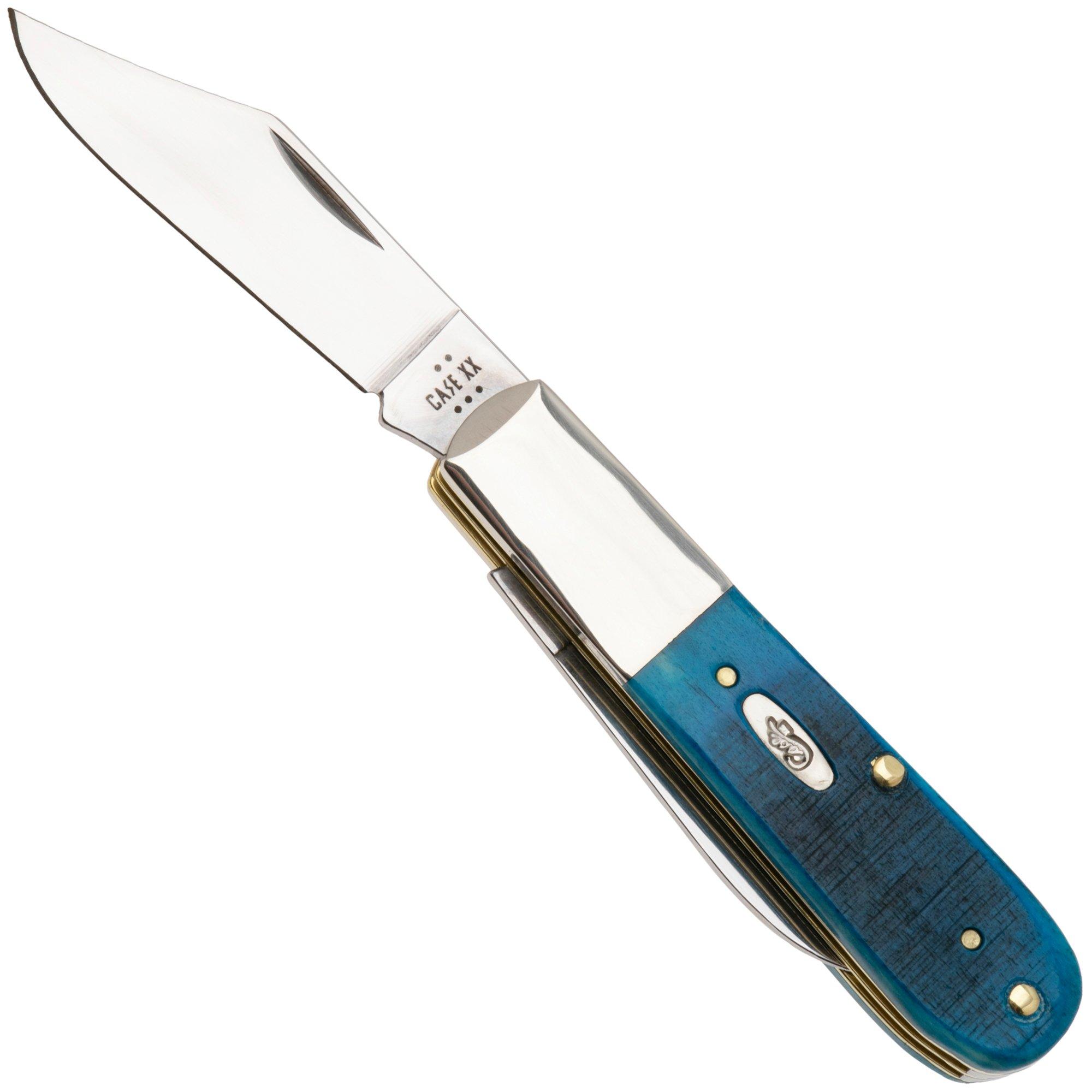 Case Barlow Caribbean Blue Bone, Sawcut Jig, 25581, 62009 1/2 SS pocket knife
