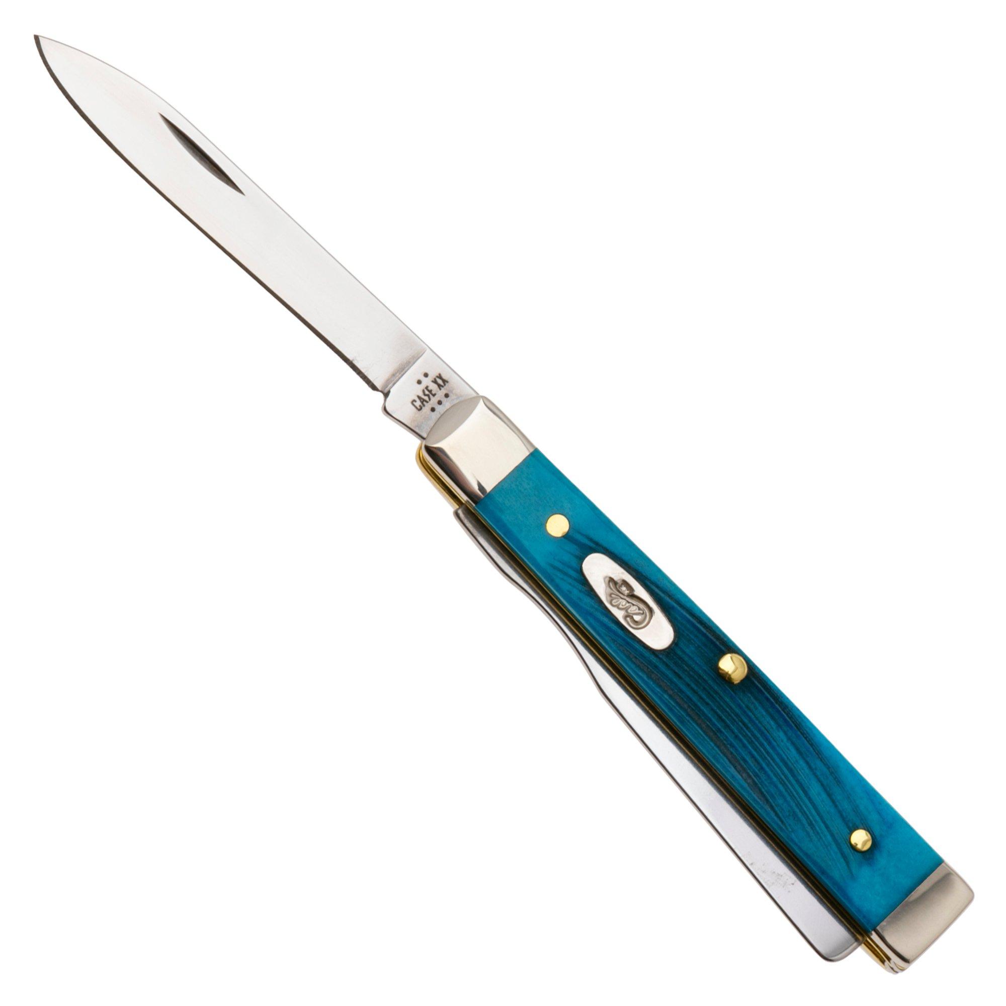 Case Baby Doc Caribbean Blue Bone, Sawcut Jig, 25582, 6282SP SS pocket knife