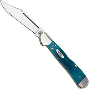 Case Mini Copperlock 25585 Caribbean Blue Bone, Sawcut Jig 61749L SS coltello da tasca