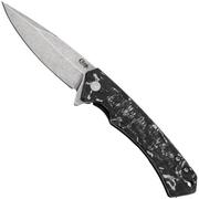 Case The Marilla, White & Black Marbled Carbon Fiber, S35VN, 25894 couteau de poche