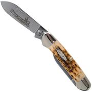 Case Canoe Amber Jigged Bone, 00263, 62131 CV coltello da tasca