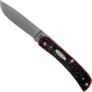 Case Sod Buster Jr Crimson Red Peach Seed Jigged Bone, 27383, 6137 SS pocket knife