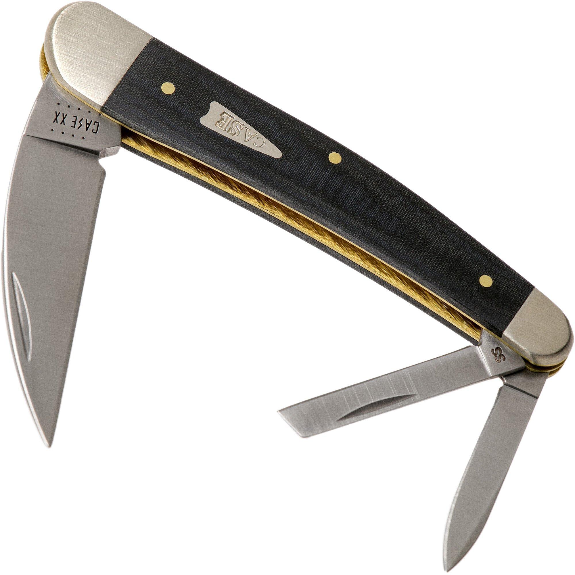 Case Seahorse Whittler Smooth, Schwarzes Micarta, 27733, 10355WH, rostfrei, Taschenmesser