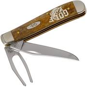 Case Mini Trapper Golfer's Tool Gift Set, Embellished Smooth Antique Bone, 27820, 6207G SS pocket knife