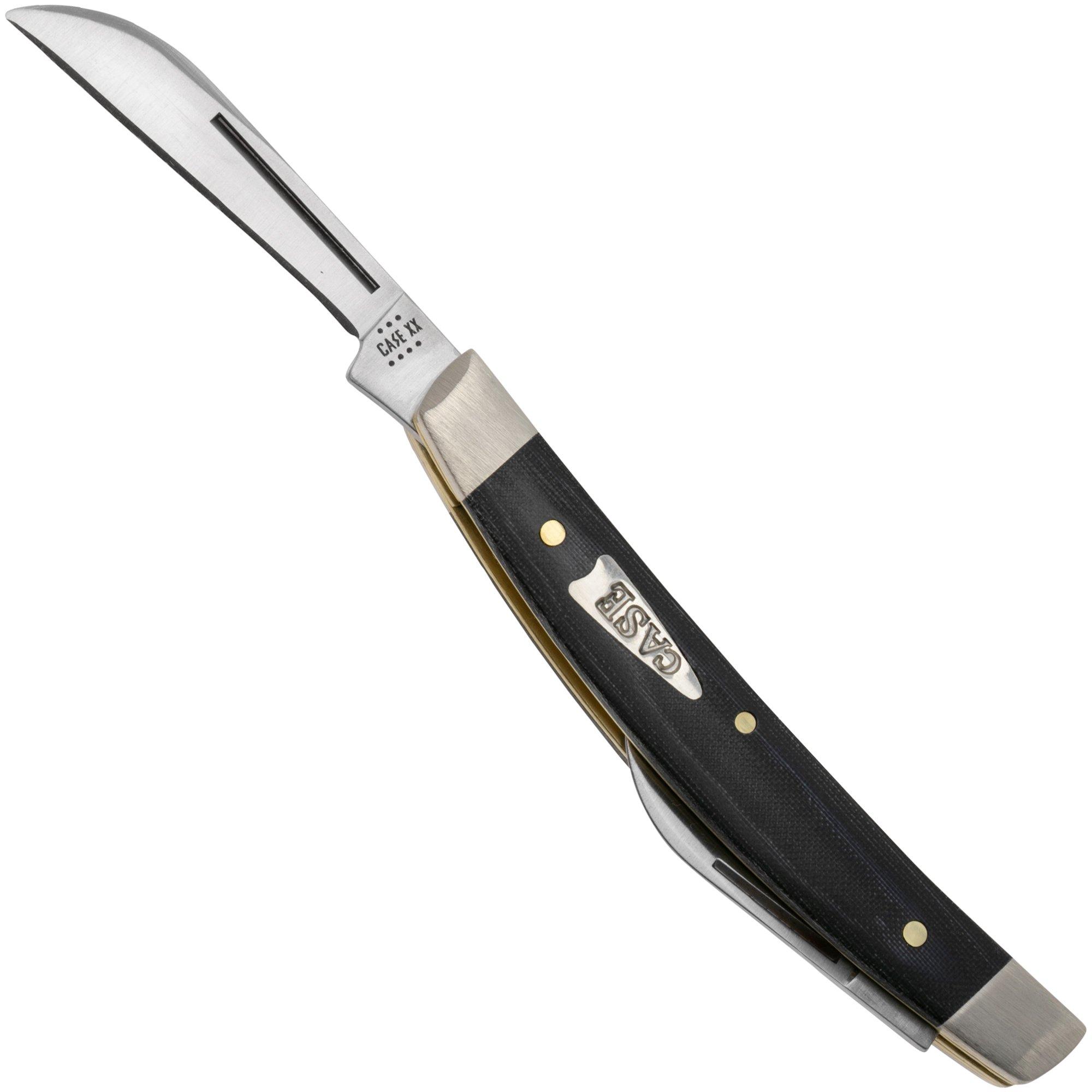 Nóż składany Case Small Congress 27821 Smooth Black Micarta 10268 SS