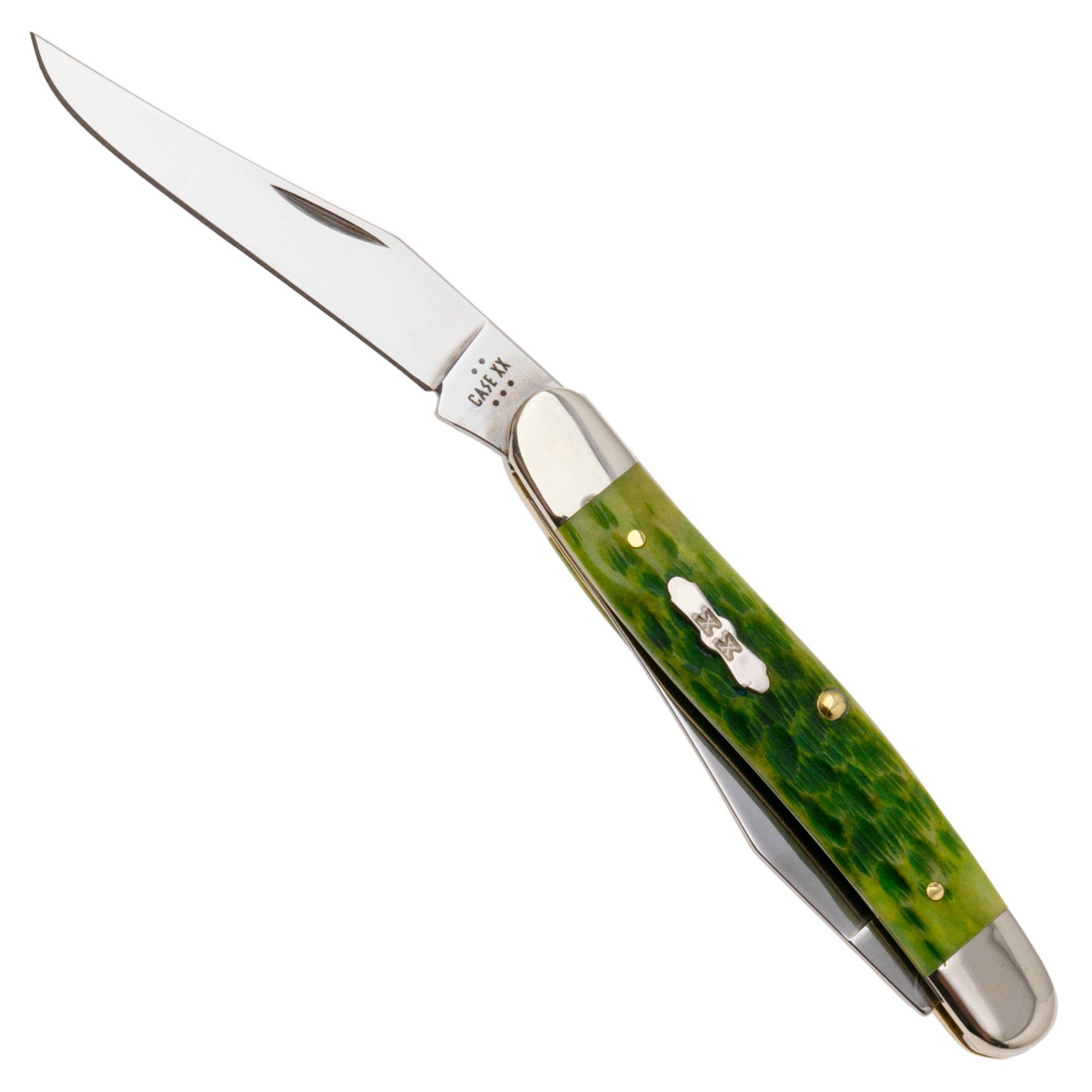 Case Muskrat Green Apple Bone, Peach Seed Jig, 27866, MUSKRAT SS pocket knife