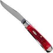Case Trapper Dark Red Bone, Peach Seed Jig, 31950, 6254 CV pocket knife